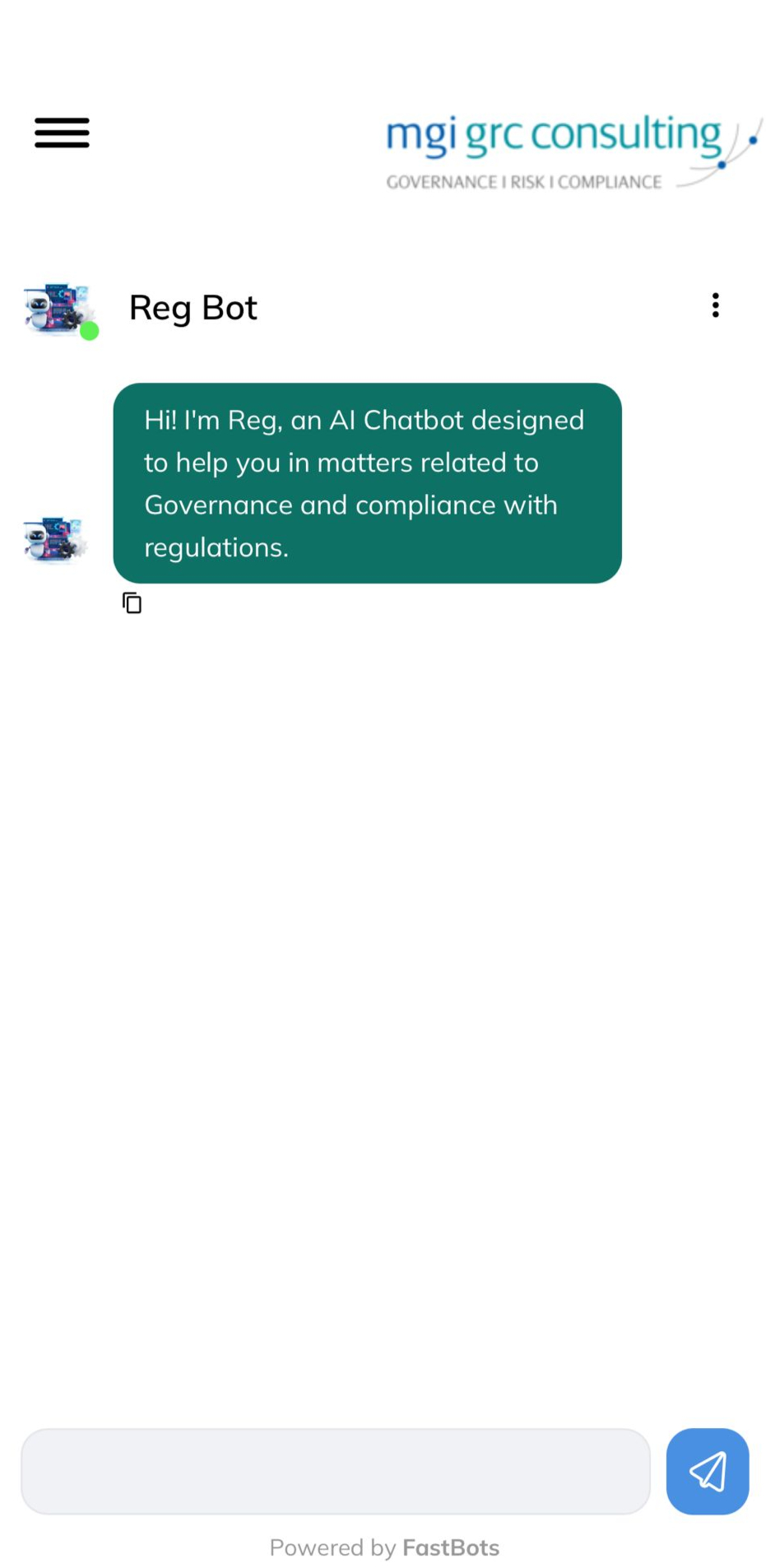 iOS Chatbot Screen